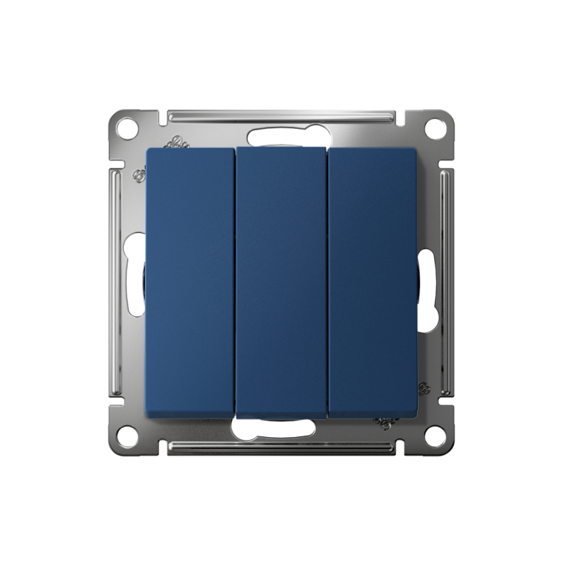 Выключатель 3-кл. AtlasDesign (сх. 1+1+1) 10AX механизм аквамарин SE ATN001131