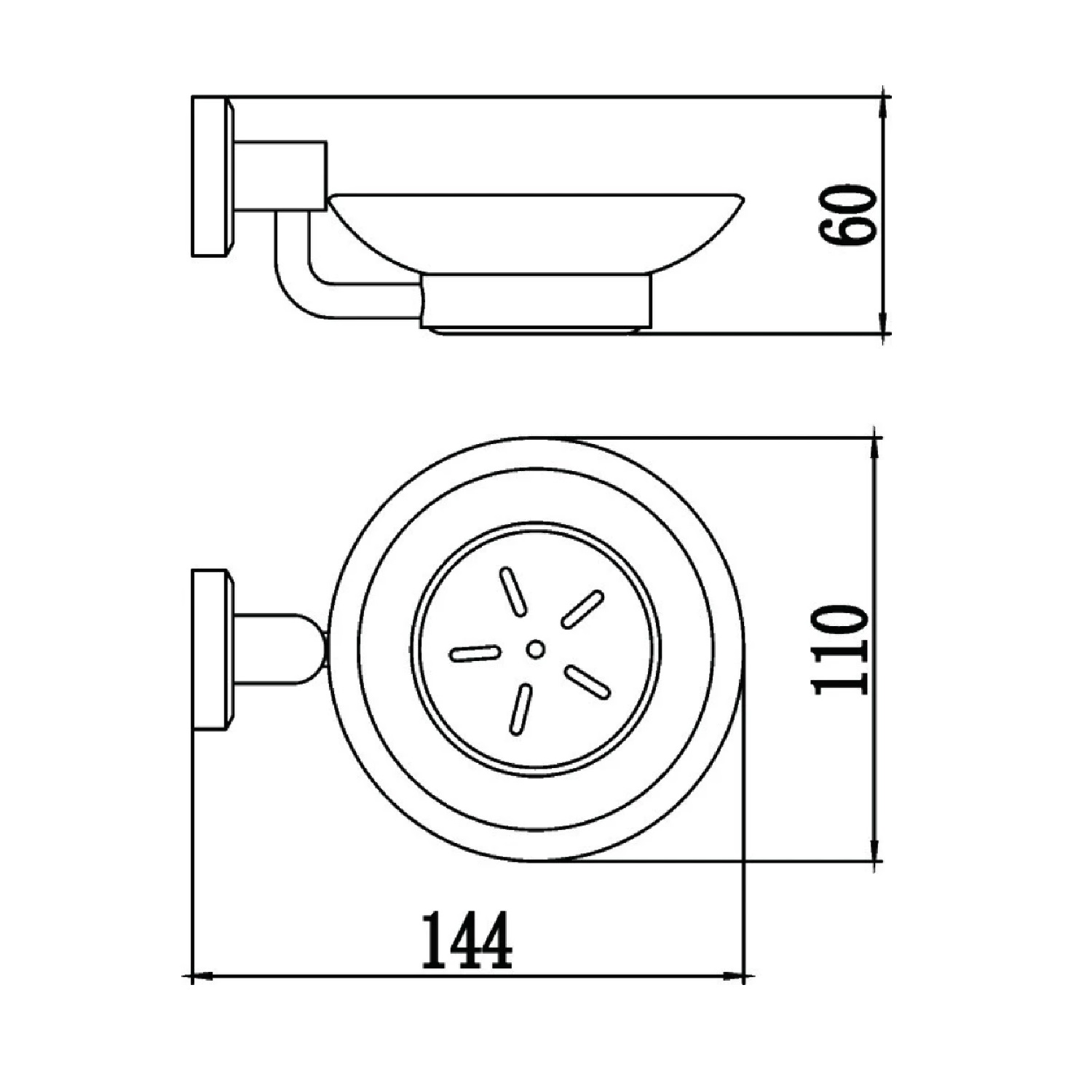 Мыльница Savol S-009559, хром