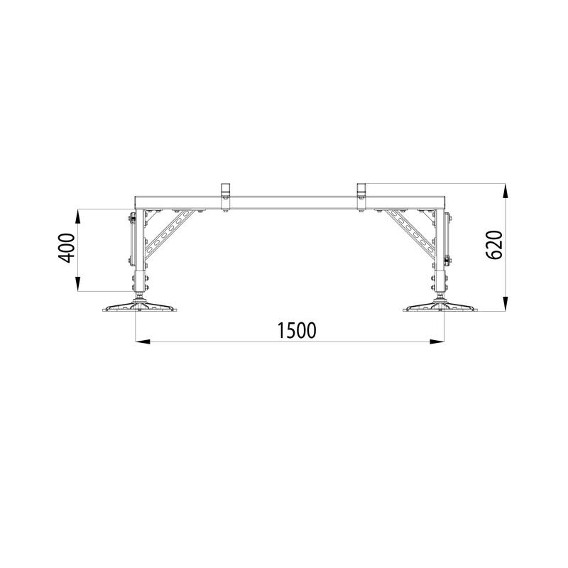 Конструкция опорная для установки оборудования TECHNORAPTOR FOOT 1500х2000 тип 1 HD КМ TR0234
