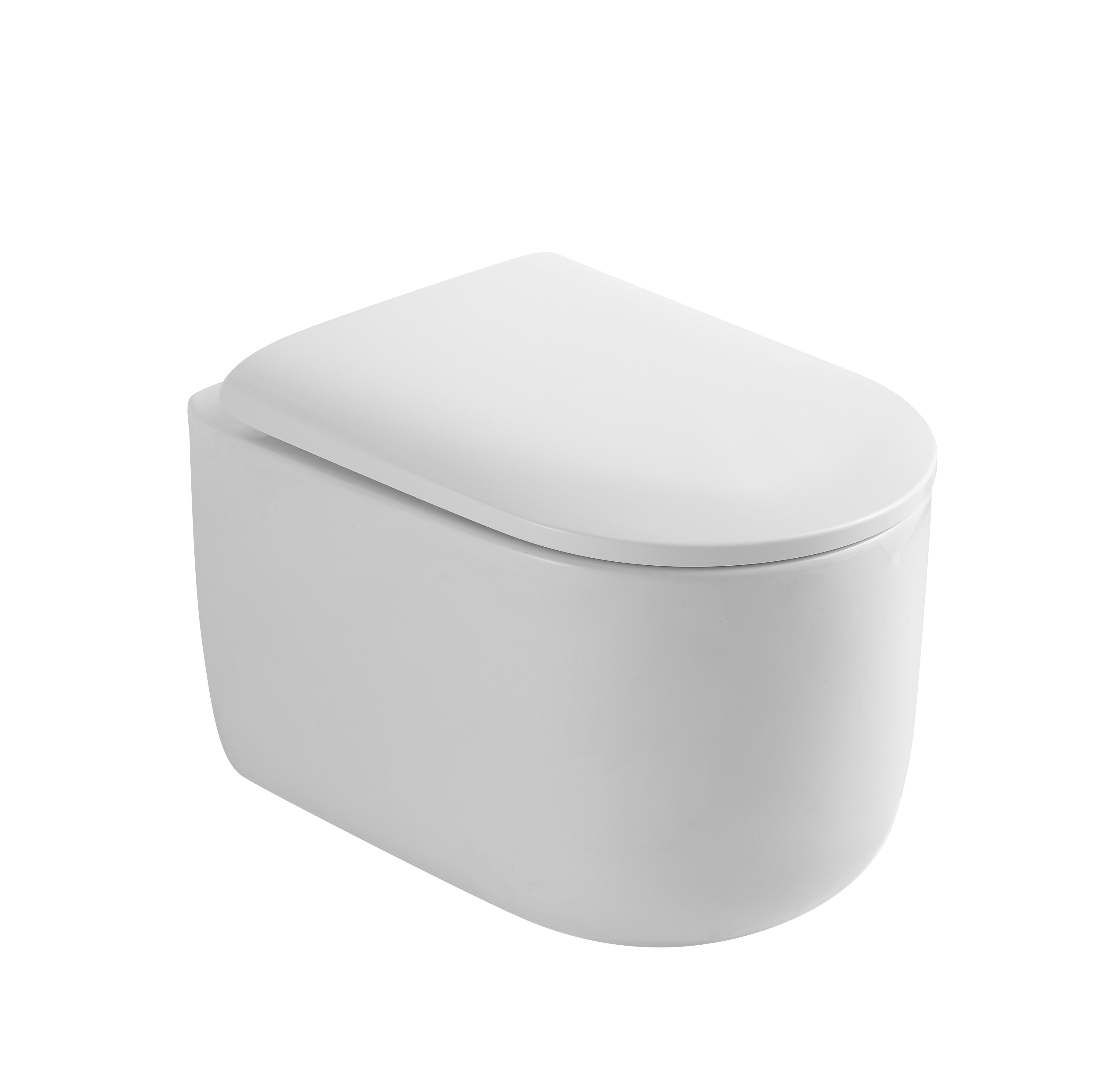 Flow подвесной унитаз глянец белый с крышкой, функция Торнадо