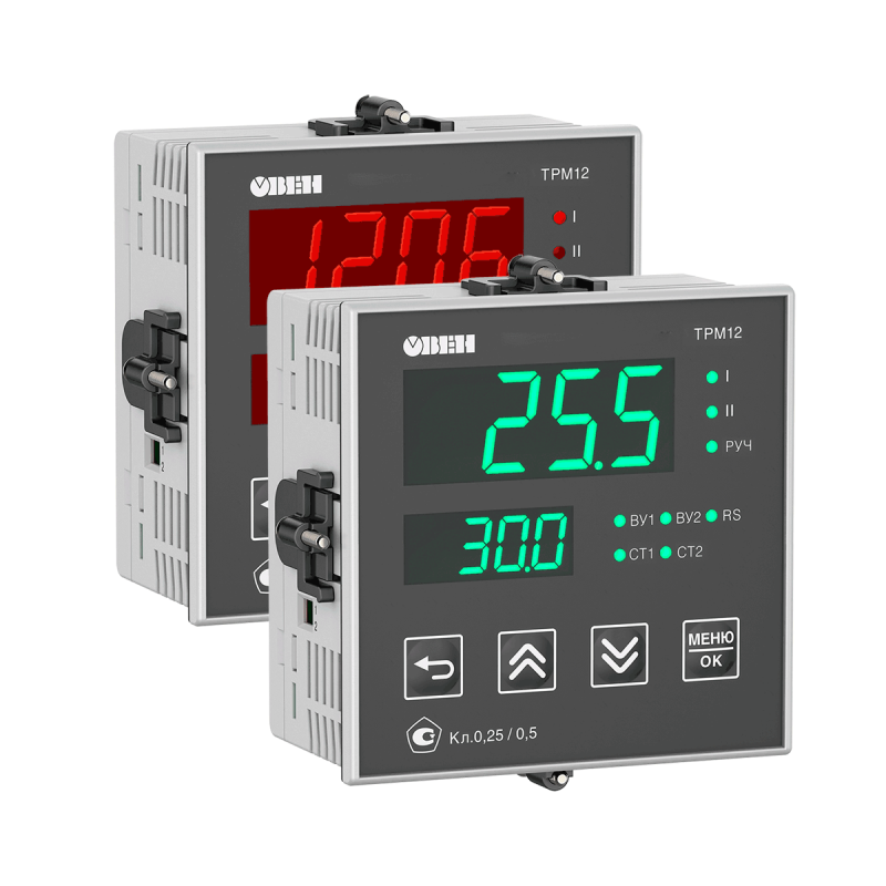 Измеритель-регулятор микропроцессорный ТРМ12-Щ5.У2.ИР.RS ОВЕН 144749