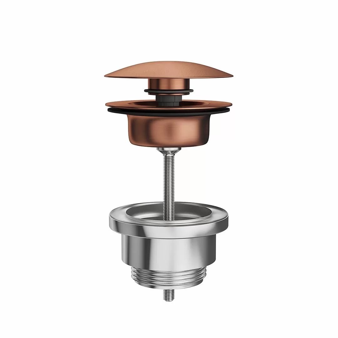 Донный клапан для раковины, брашированная медь, pvd