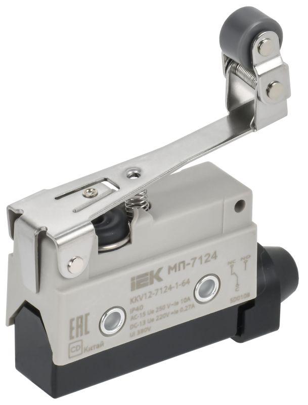 Микропереключатель концевой МП-7124 IP40 рычаг с регулир. роликом IEK KKV12-7124-1-64
