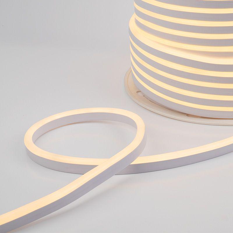 Шнур светодиодный гибкий неон SMD 8х16мм 120LED/м односторон. 24В тепл. бел. (уп.50м) Neon-Night 131-126