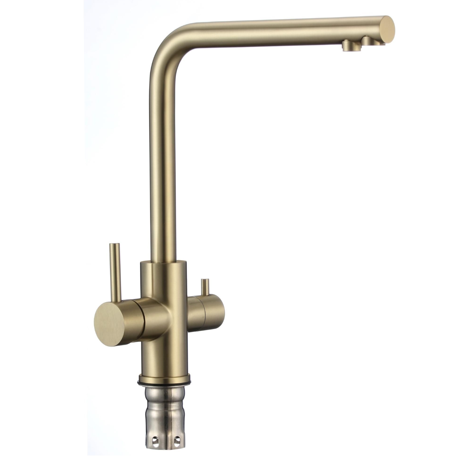 Смеситель для кухни с подключением к фильтру Fmark FS0962C, бронза