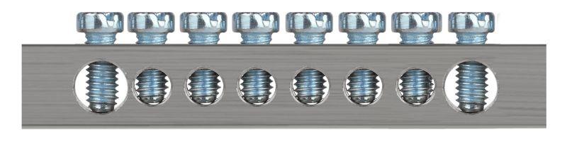 Шина PEN земля-ноль 6х9мм 8/2 никелированная с креплениями по краям NO-224-83 Эра Б0062979
