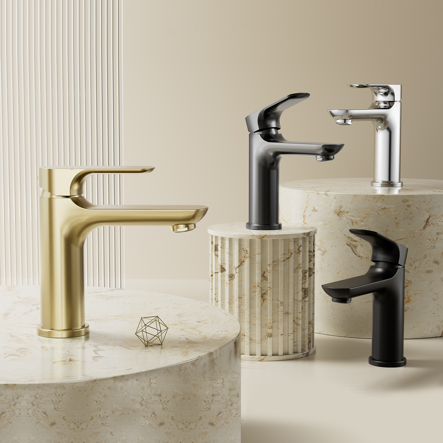 Смеситель для раковины Raglo R03.10.03, золотой сатин