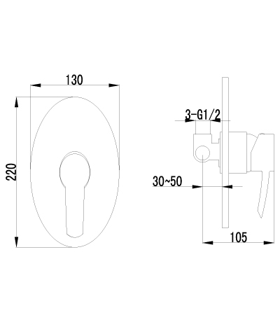 Смеситель для душа Lemark Atlantiss (LM3223C)