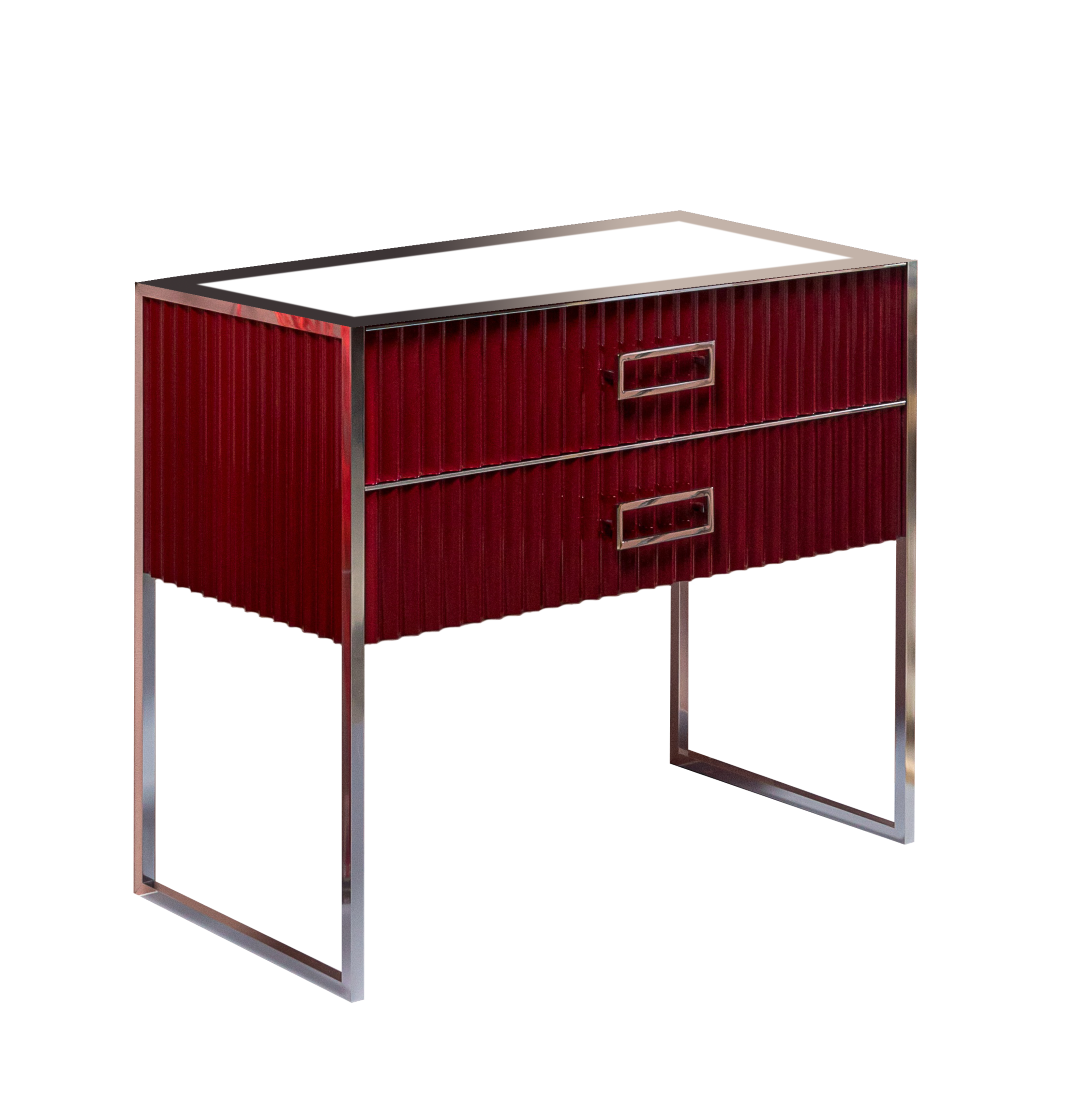 Тумба MONACO 100см h74см бордо глянец + хром под раковину чашу