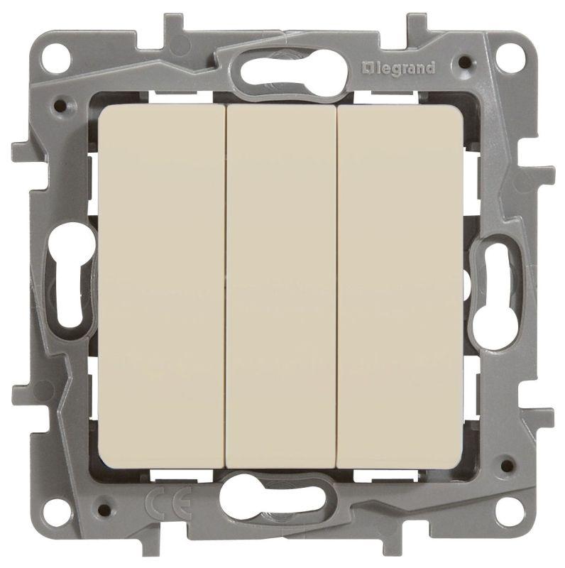 Выключатель 3-кл. СП Etika 10А IP20 250В 10AX винтов. зажимы механизм сл. кость IEK 672343