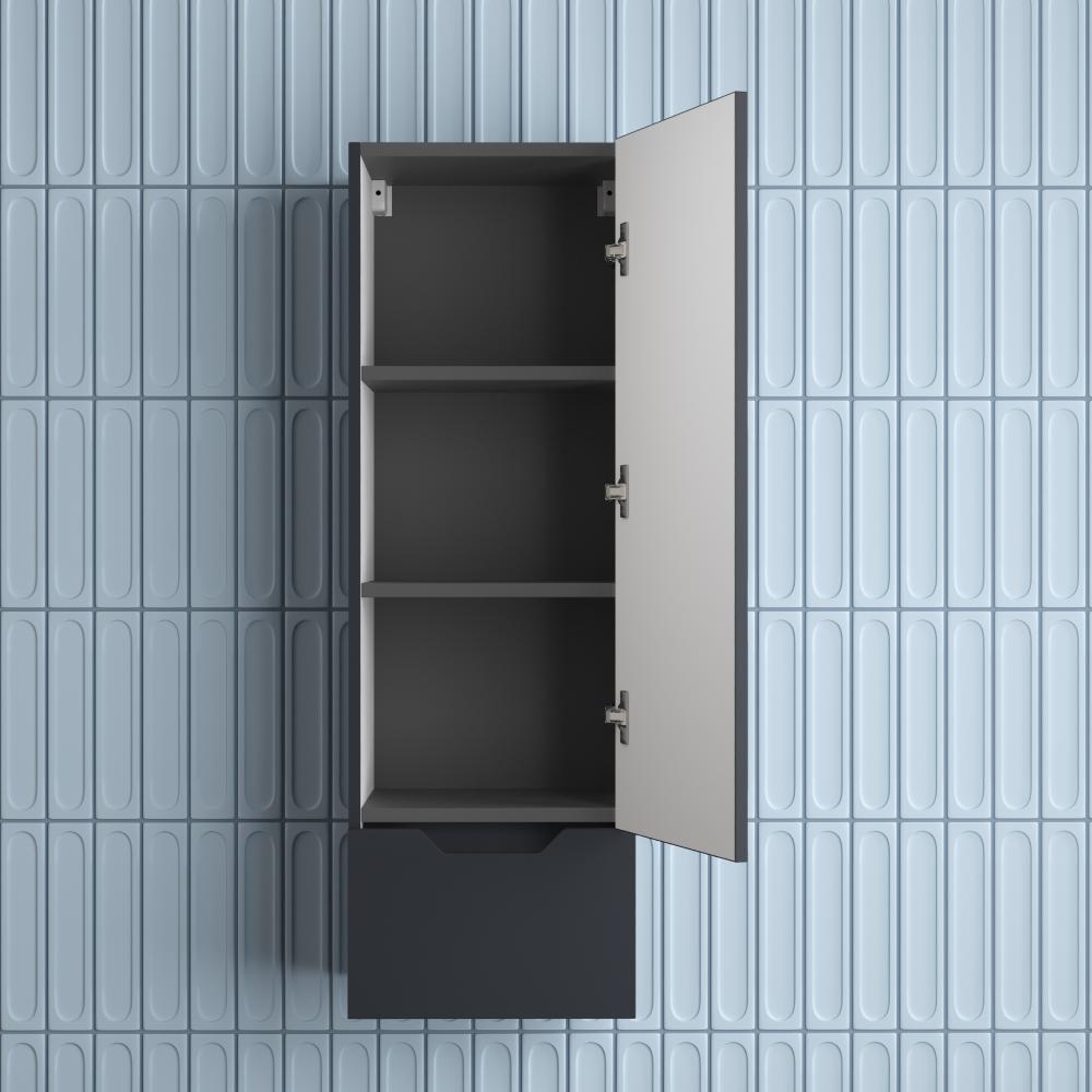 Пенал "Остин" 360 см подвесной 1 ящик графит эмаль PLUS