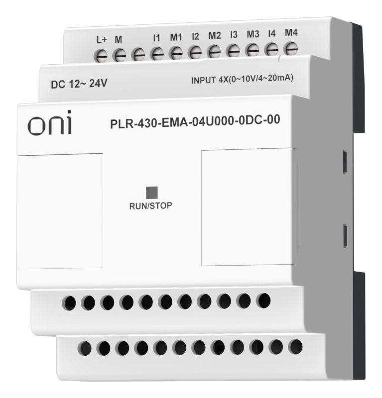 Модуль расширения входов выходов ПЛК 430 4 UI (0-20мА/0-10В) 24В DC ONI PLR-430-EMA-04U000-0DC-00
