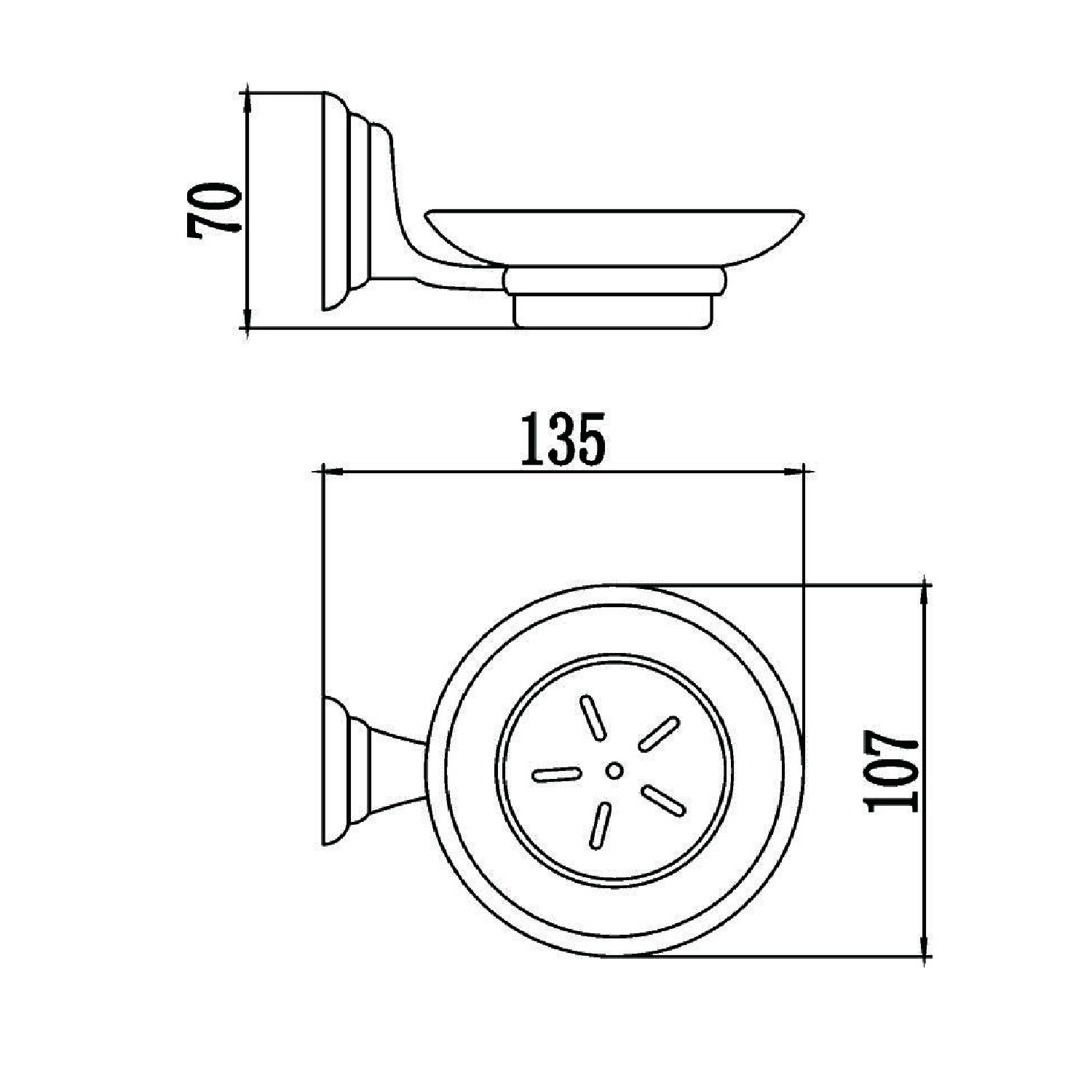 Мыльница Savol S-003159, хром