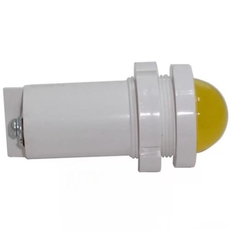 Лампа светодиодная СКЛ-14А-Ж-2-220(Р)-П с порогом срабатывания 140В плоский излучатель 220В 50Гц/пост. диаметр посадочного отверстия 22мм УХЛ2.1 желт. Реле и Автоматика A8021-T50158730