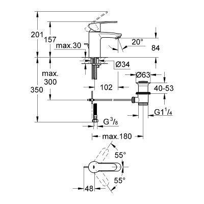 Смеситель Grohe Eurostyle Cosmopolitan 33552002 для раковины