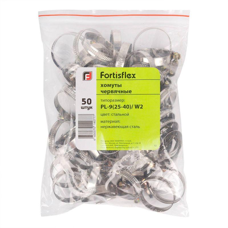 Хомут червячный PL-9 (16-27 )/W2 стальн. Fortisflex 103911