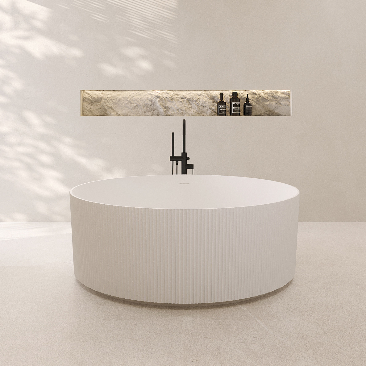 Ванна из искусственного камня ABBER Stein AS9679 белая матовая