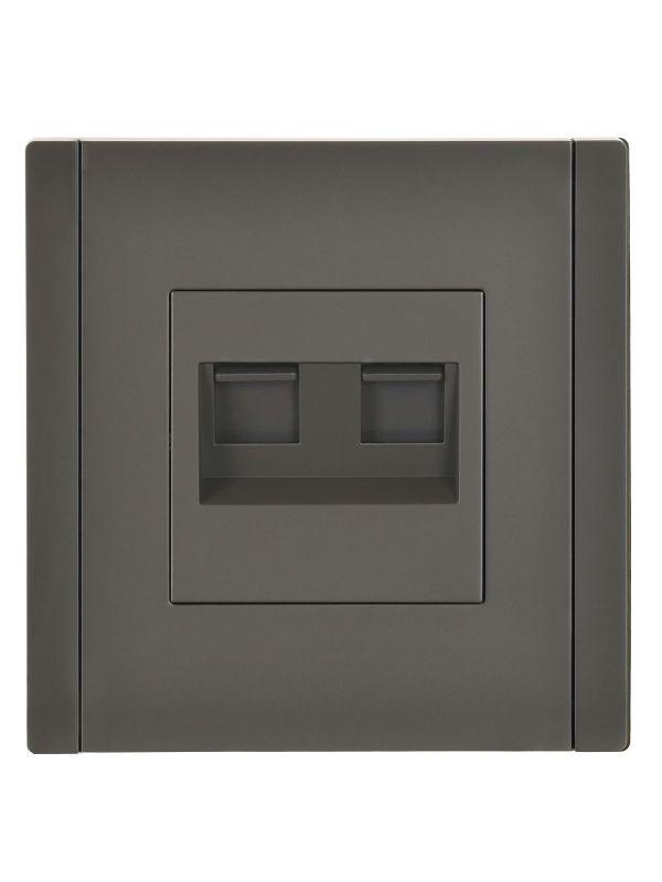 Розетка компьютерная 2-м RJ45 кат.6 FORTE&PIANO FP334 сер. IEK FP-K20-2-K03