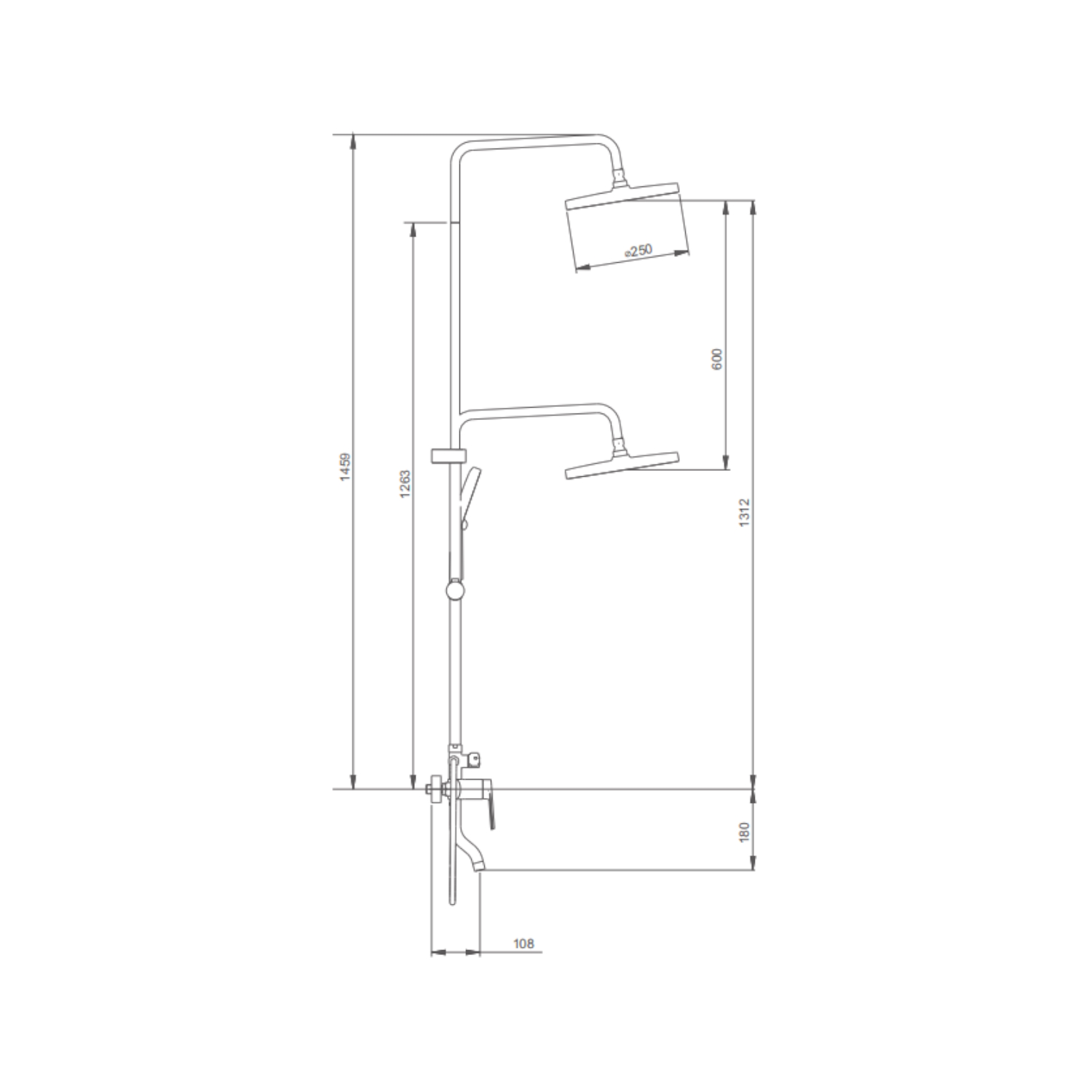 Душевая система Splenka S50.24, хром