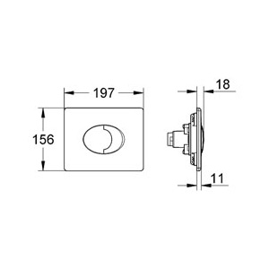 Накладная панель Grohe Skate Air 38506SH0