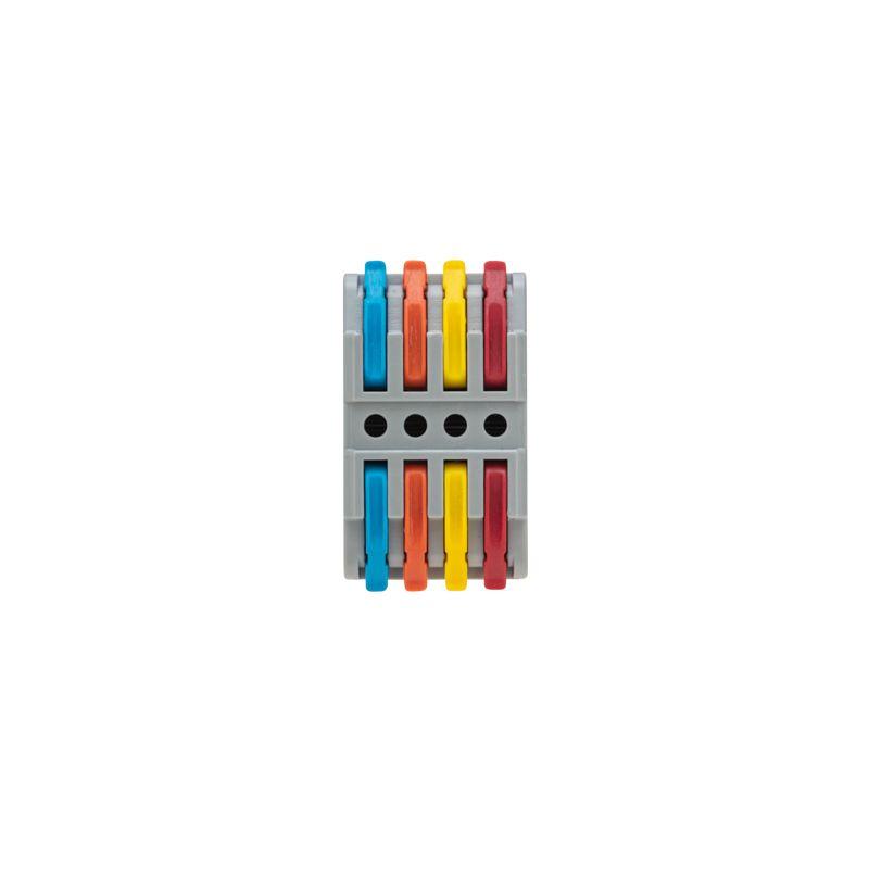 Клемма СМК 222-424 проходная 4 полюса (0.08-4кв.мм) сер. Rexant 07-5246