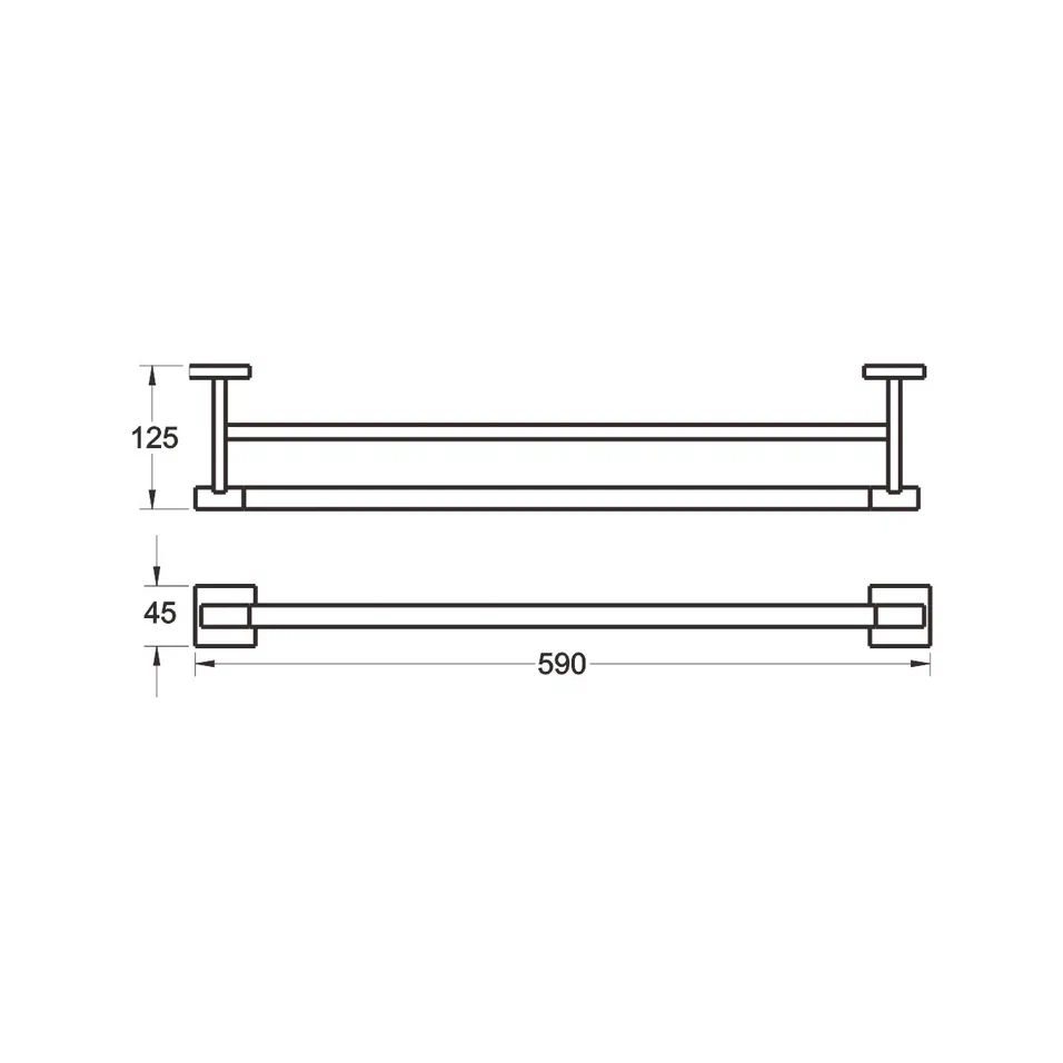 Полотенцедержатель Rose RG3027H, золото/черный