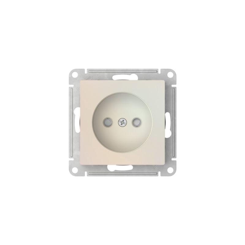 Розетка AtlasDesign 16А без заземл. защ. шторки быстрозажим. клем. механизм жемчуж. SE ATN000449S