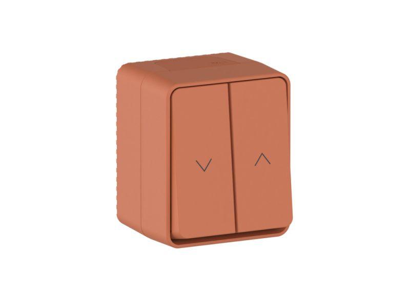 Выключатель для жалюзи 2-кл. ОП AtlasDesign PROFI 10А IP54 терракот. SE ATN547019