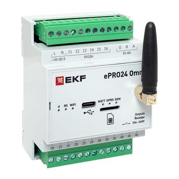Контроллер удаленного управления 6вх./4вых. Wi-Fi GSM 230 В ePRO24 Omni EKF ePRO24-6-4-WG-OMNI