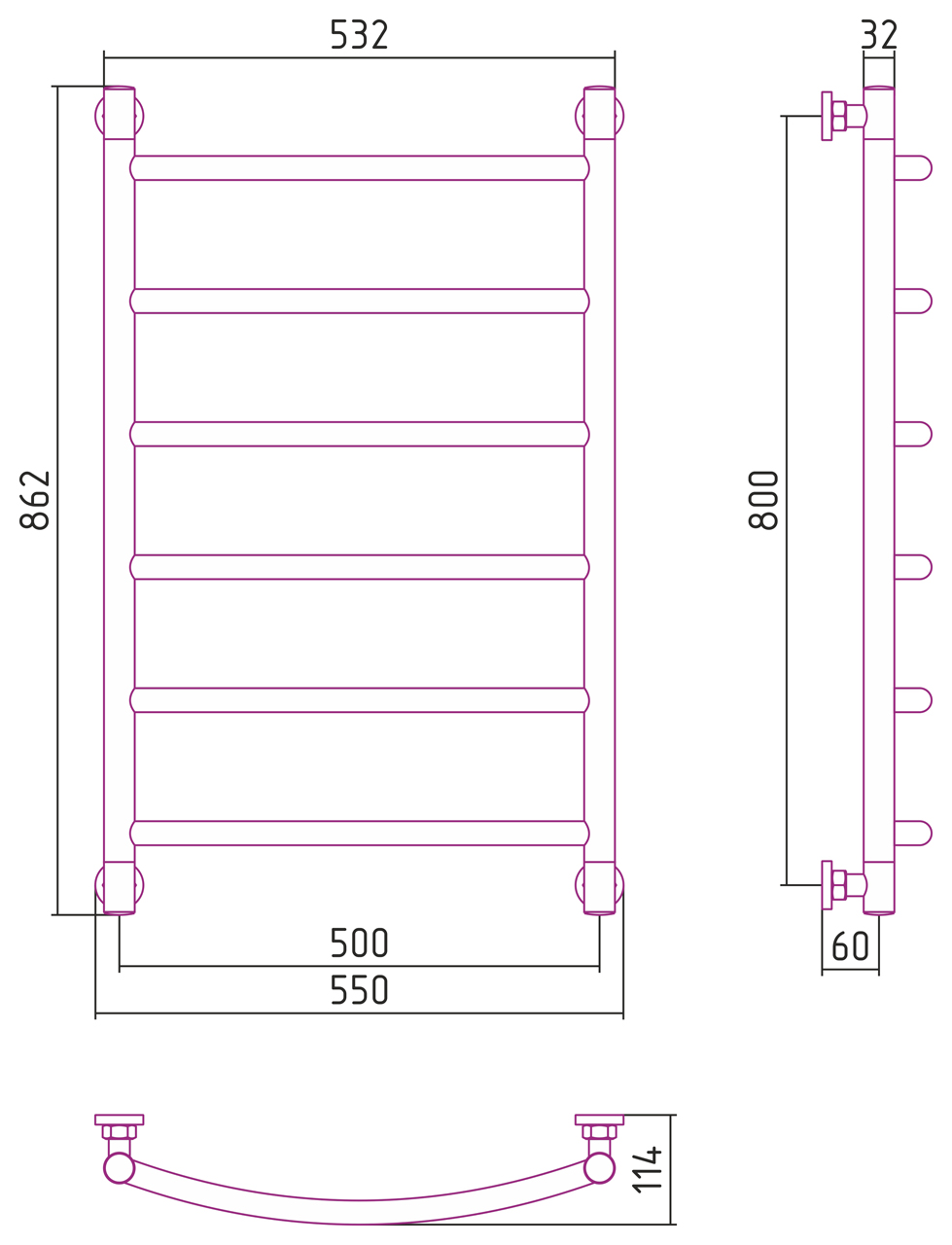 ДР "ГАЛАНТ+" 800х500 (Белый) 12-0200-8050