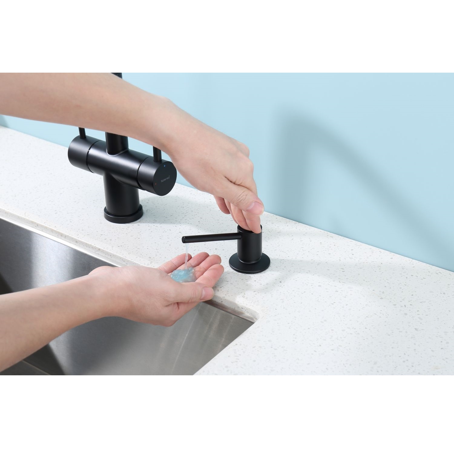 Кухонный диспенсер для моющего средства Raglo R720.01.06, черный