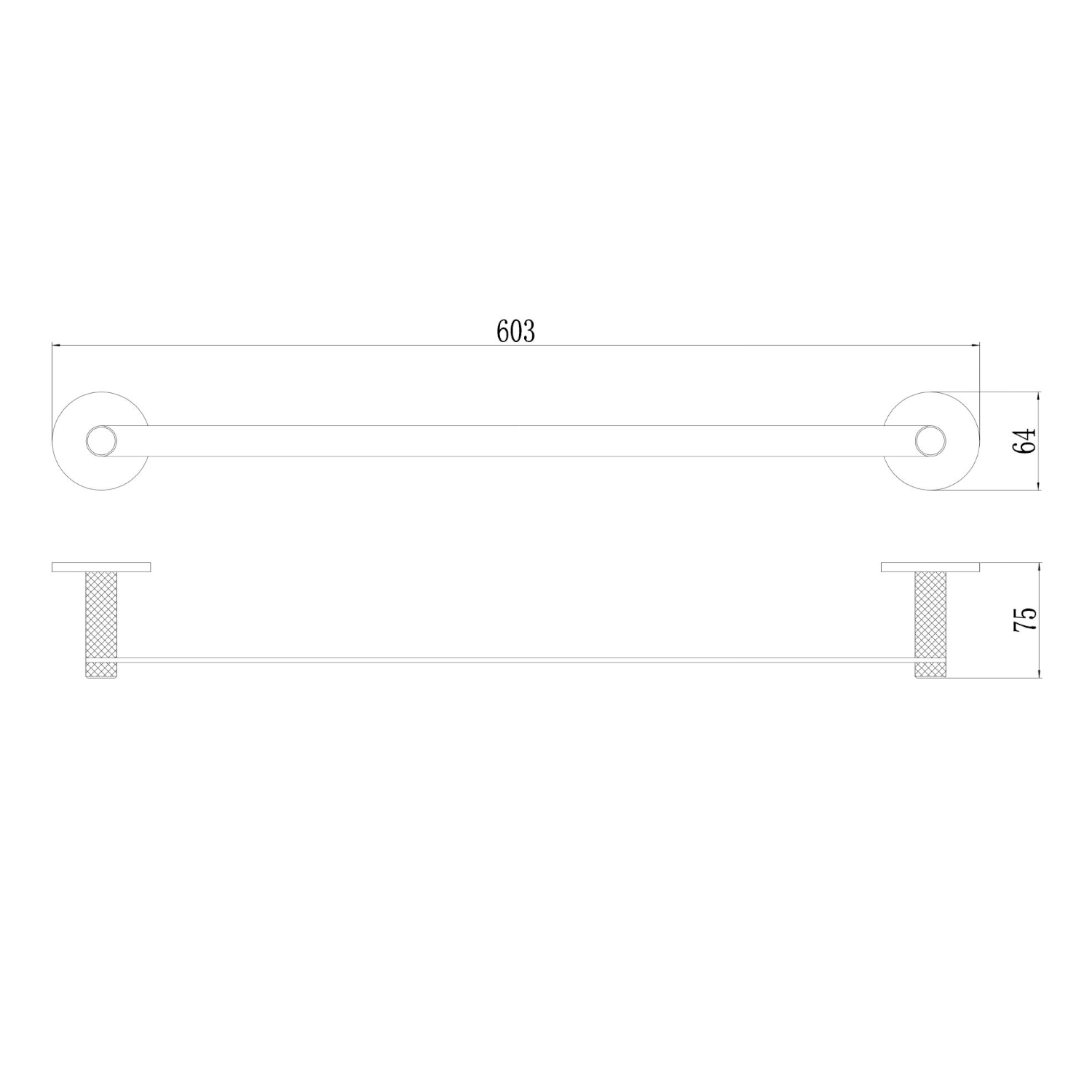 Полотенцедержатель Savol S-002124HB, черный/золото