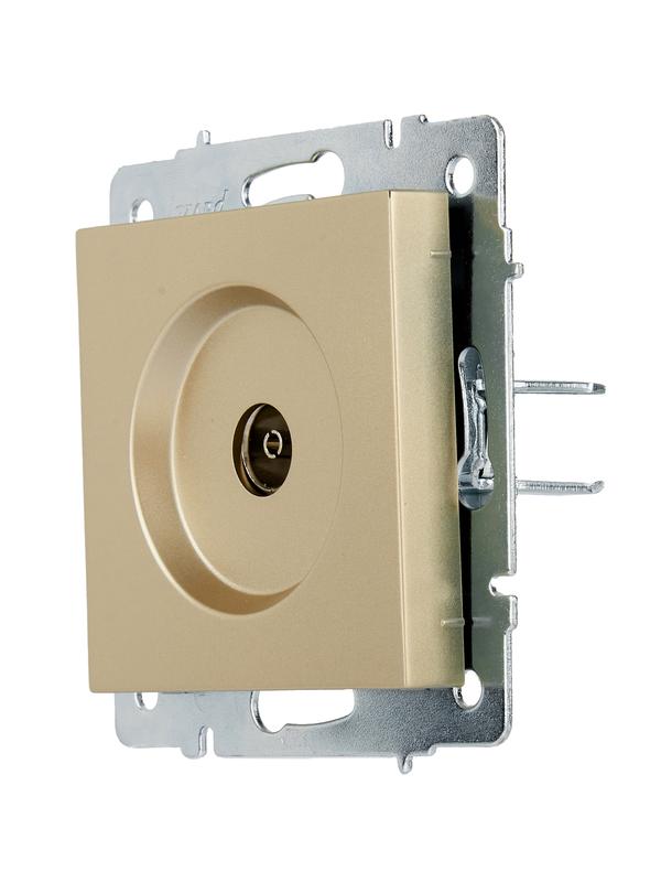 Розетка ТВ проходная VESNA зол. LEZARD 742-3688-129