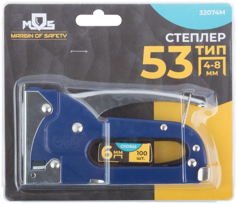 Степлер для узких скоб "тип 53" метал. корпус 4-8мм MOS 32074М