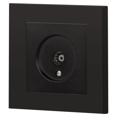 Розетка телевизионная одиночная TV СП Accent 6-301-05 IP20 антрацит Intro