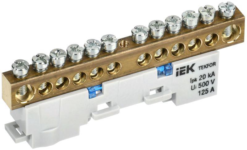 Шина нулевая N неизол. на универс. держ. 8х12-12-С TEKFOR IEK TF-NN20-12-DL-K07