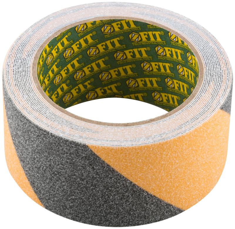 Лента клейкая противоскользящая 50ммх5м черн.-желт. FIT 11971