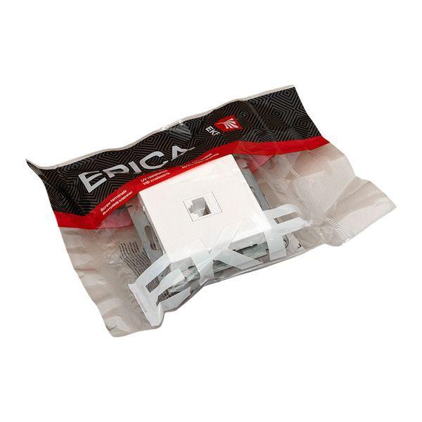 Розетка телефонная 1-м СП Эпика RJ11 механизм бел. EKF UP1-SOW-RJ11