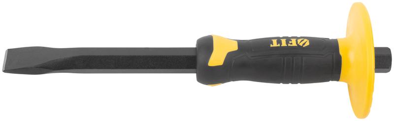 Зубило с пластиковым прорезиненным протектором 300х18х25мм профи FIT 46790