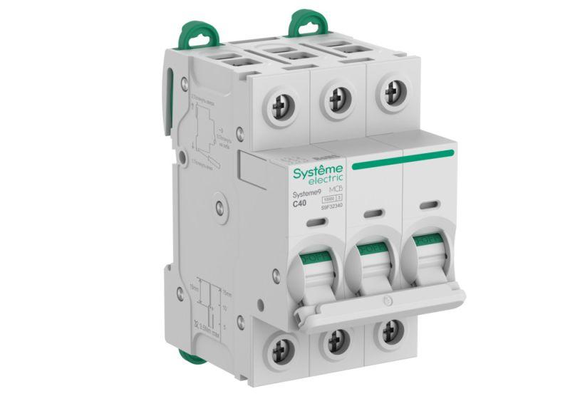 Выключатель автоматический 3п C 40А 10кА Systeme9 400В SE S9F32340
