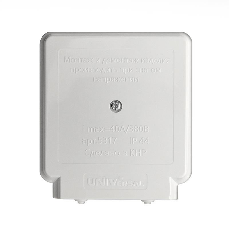 Коробка клеммная 5х6кв.мм 380В 40А IP44 монтажн. для плит Universal 5317