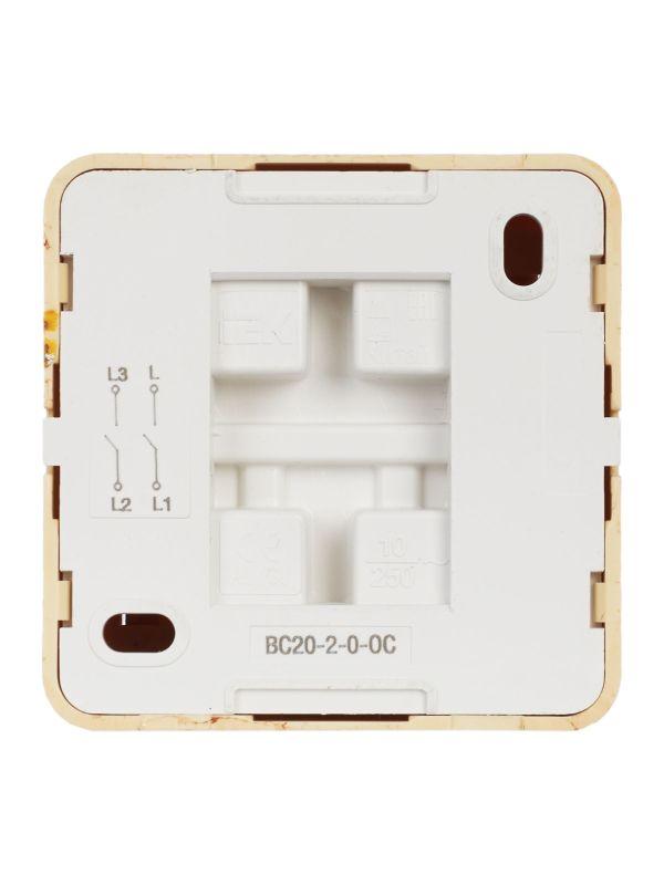 Выключатель 2-кл. ОП Октава 10А IP20 ВС20-2-0-ОС сосна GENERICA EVO20-K03-10-DC