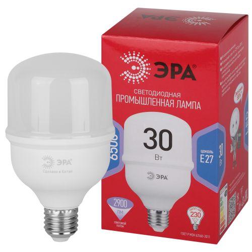 Лампа светодиодная высокомощная RED LINE LED POWER T80-30W-6500-E27 R 30Вт Т80 колокол 6500 К холод. бел. E27 2900лм Эра Б0063866