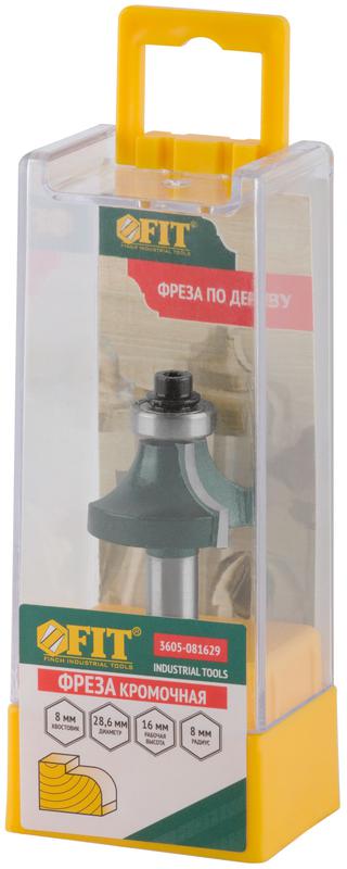 Фреза кромочная калевочная с нижним подшипником DхHхL=28.6х16х56.3мм FIT 3605-081629