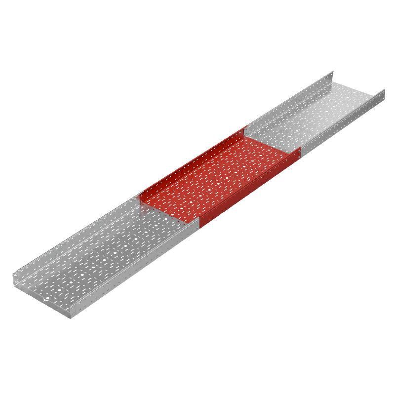 Лоток листовой перфорированный 500х100 L3000 сталь 1мм "Быстрый монтаж ПЛЮС" LPplus100-500-1.0-3000 оцинк. КМ PL0284