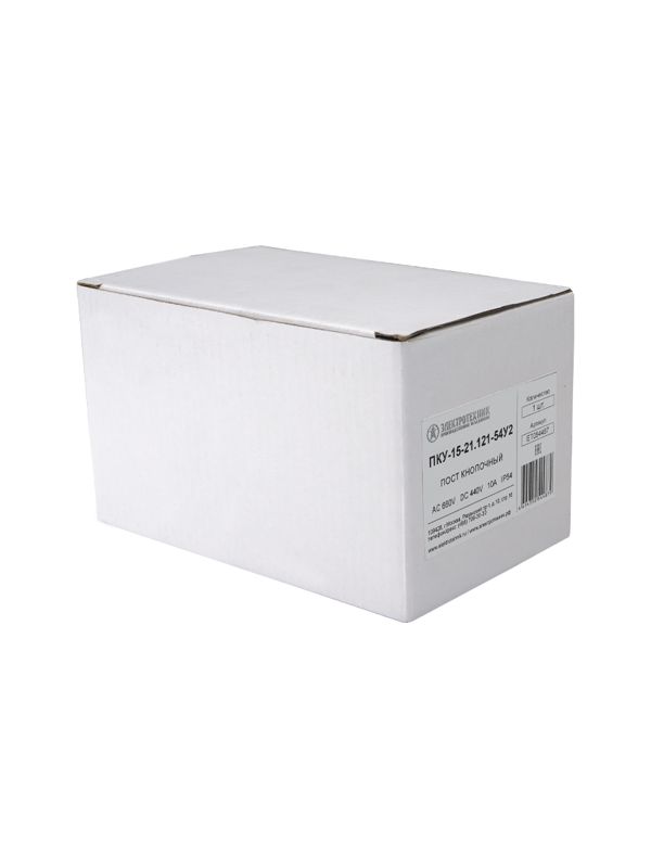 Пост кнопочный ПКУ-15-21.121-54 У2 (1хВК30-10-11110-54 (1з+1р) черн. + 1хВК30-10-11110-54 (1з+1р) красн. + PG-19) пост управления Электротехник ET054487