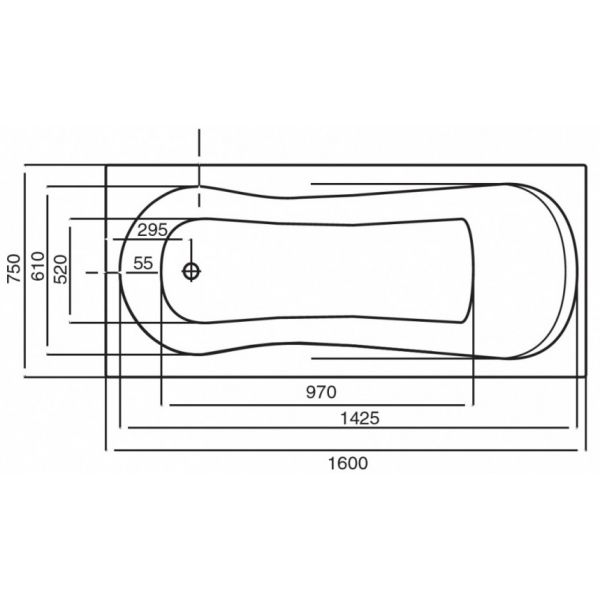 Ванна прямоугольная Roca UNO ZRU9302869 160*75