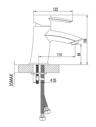 Смеситель для раковины Lemark Atlantiss (LM3206C)