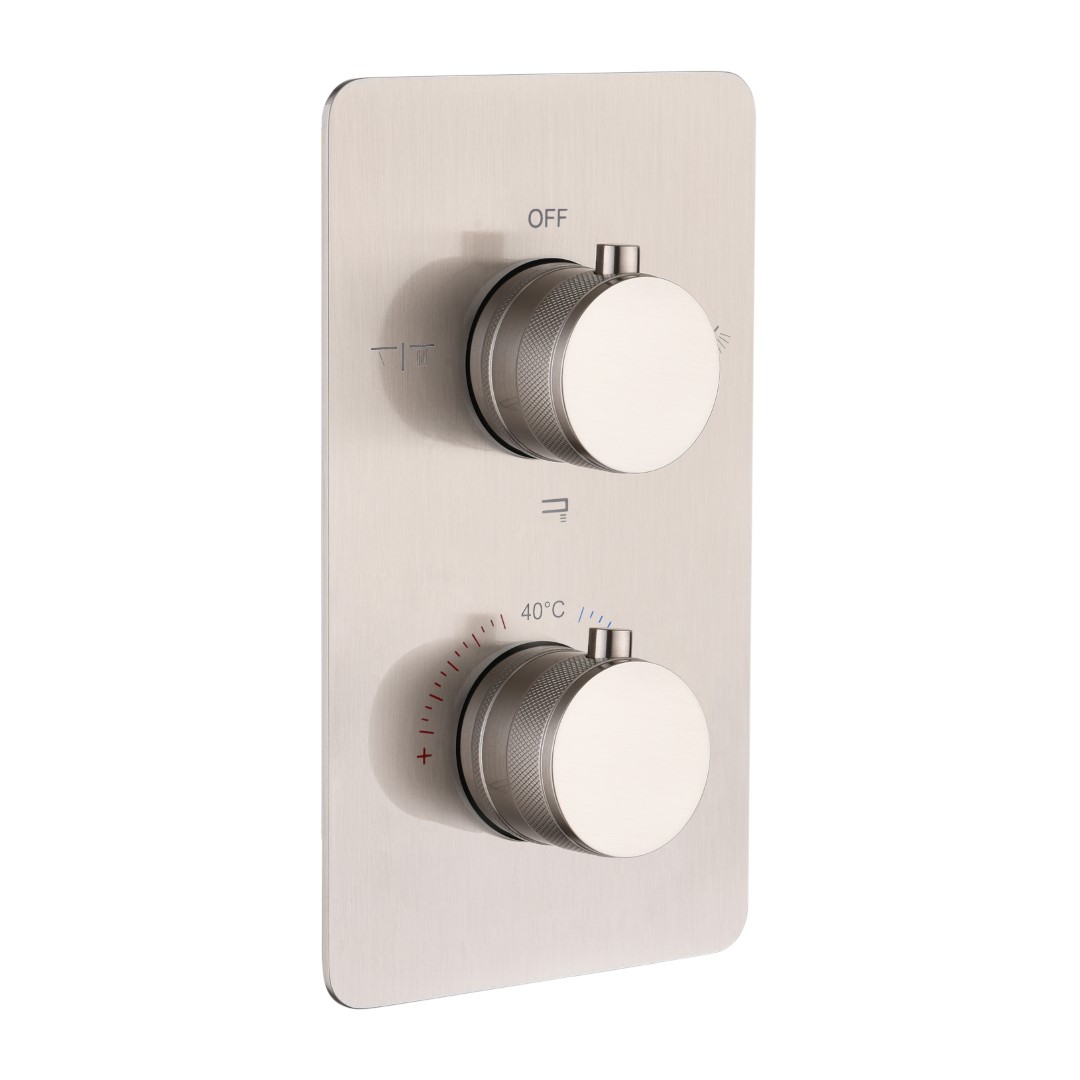 Смеситель встроенный с термостатом 3-х проходной NICKEL BRUSH