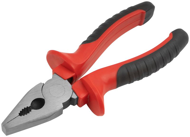 Плоскогубцы комбинированные "Оптима" 165мм двухцветные обрезиненные ручки полированная сталь КУРС 47553